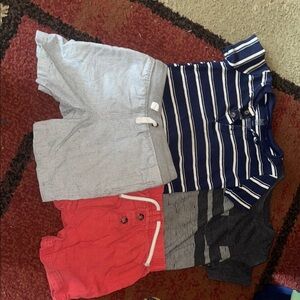 Cat & Jack Red and Gray Kids Shorts Set